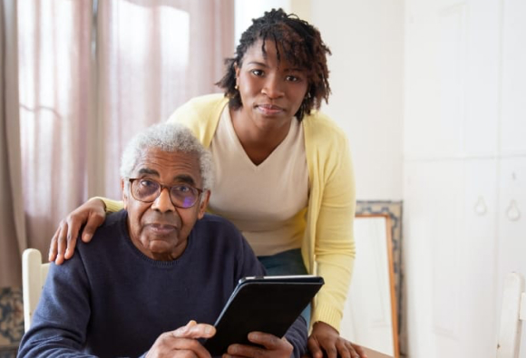 older man and his daughter