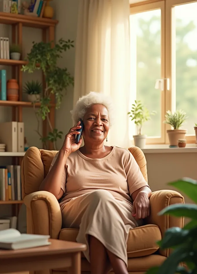a woman talking on the phone